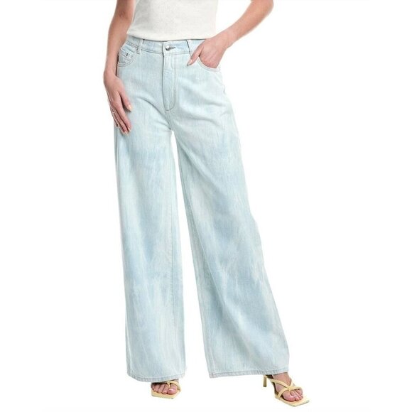 DL1961 Denim - DL1961 Womens Hepburn Wide Leg Light Tide High Rise Jeans Size 25 Blue SP EXC